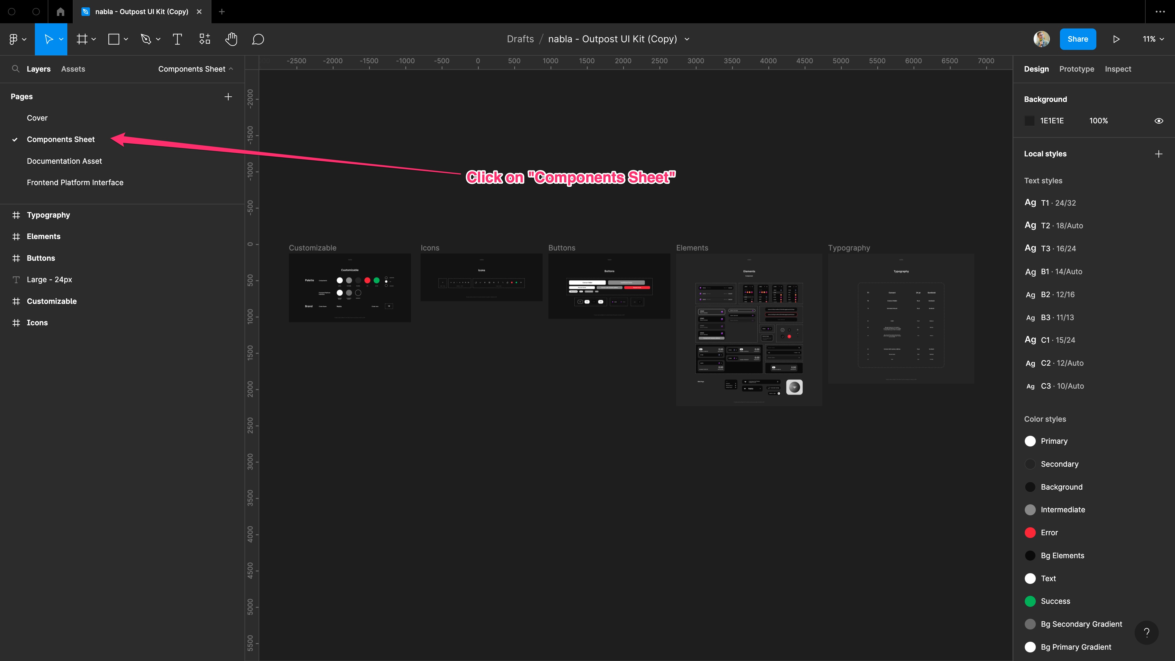 Reach the components sheet image